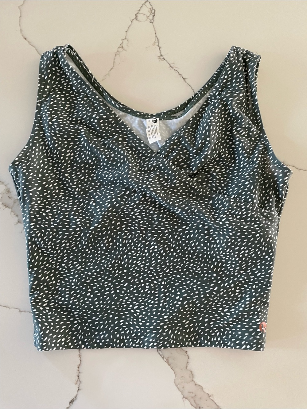 Honey Mark Basil Wrap Top size M